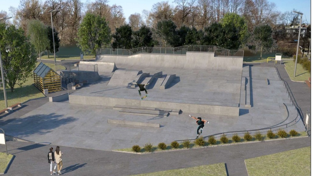Wizualizacja skateparku po modernizacji, źródło: UM Suwałki